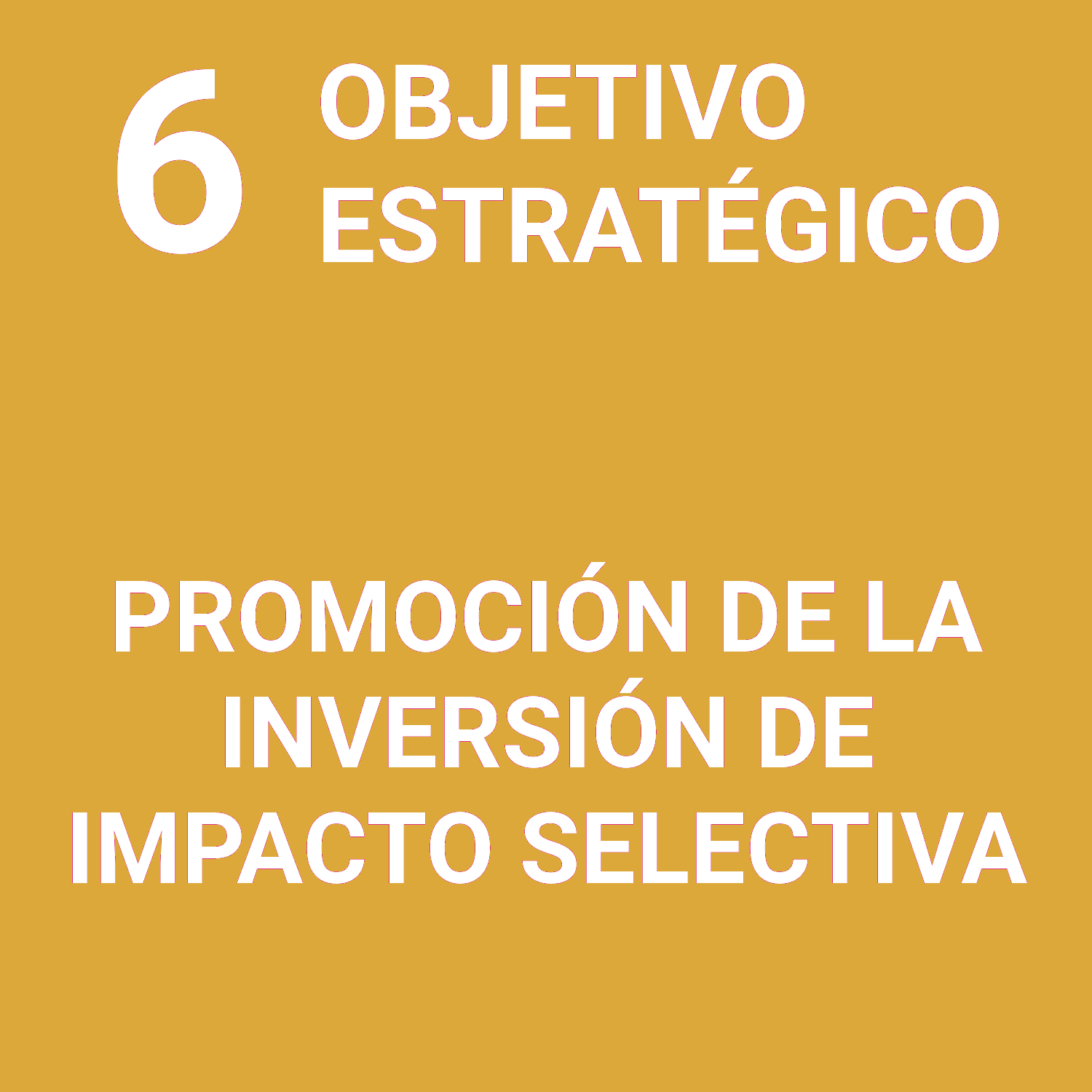 O.E.6 - Promoción de la inversión de impacto selectiva